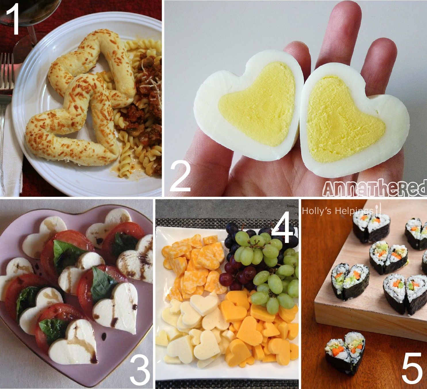Heart-Shaped Food Items