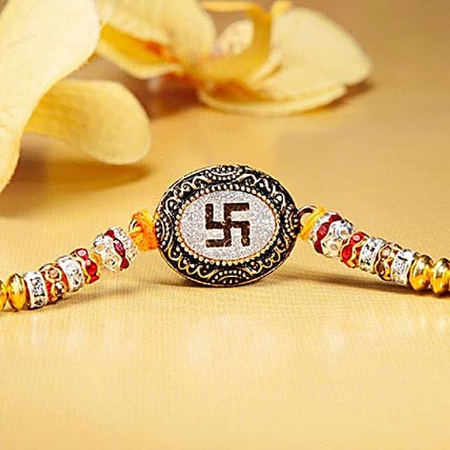 Antique Swastika Rakhi