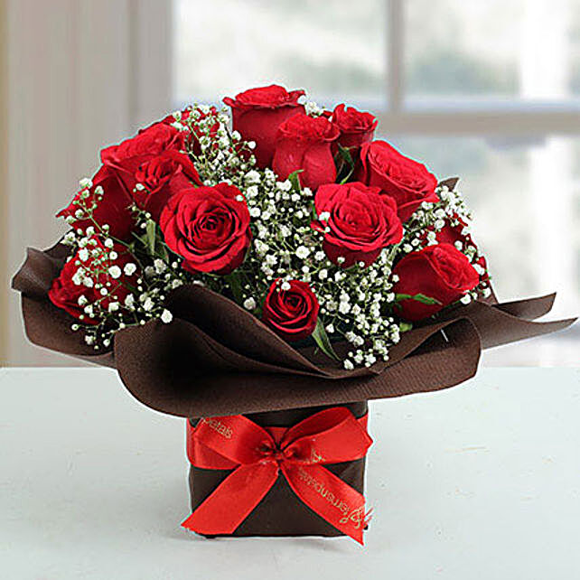 exotic red roses arrangement_1
