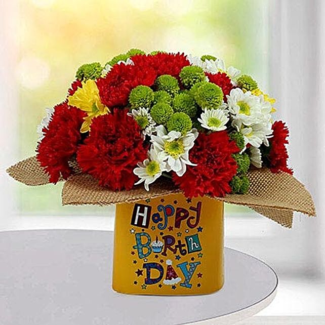 Happy Birthday Flowers | Gift Birthday Floral Arrangement ...