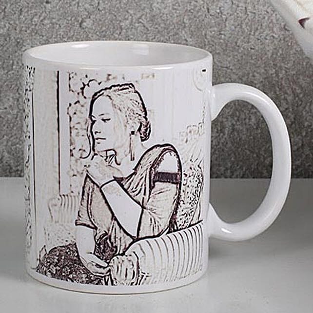 Personalized Sketch Mug Gift Sketch Coffee Mug Online Ferns N Petals