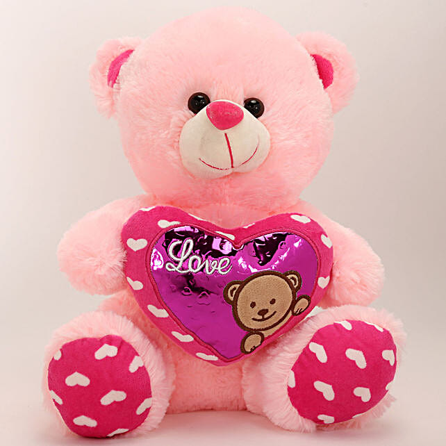 dark pink color teddy bear