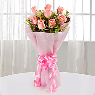 Endearing Pink Roses: Chennai gifts